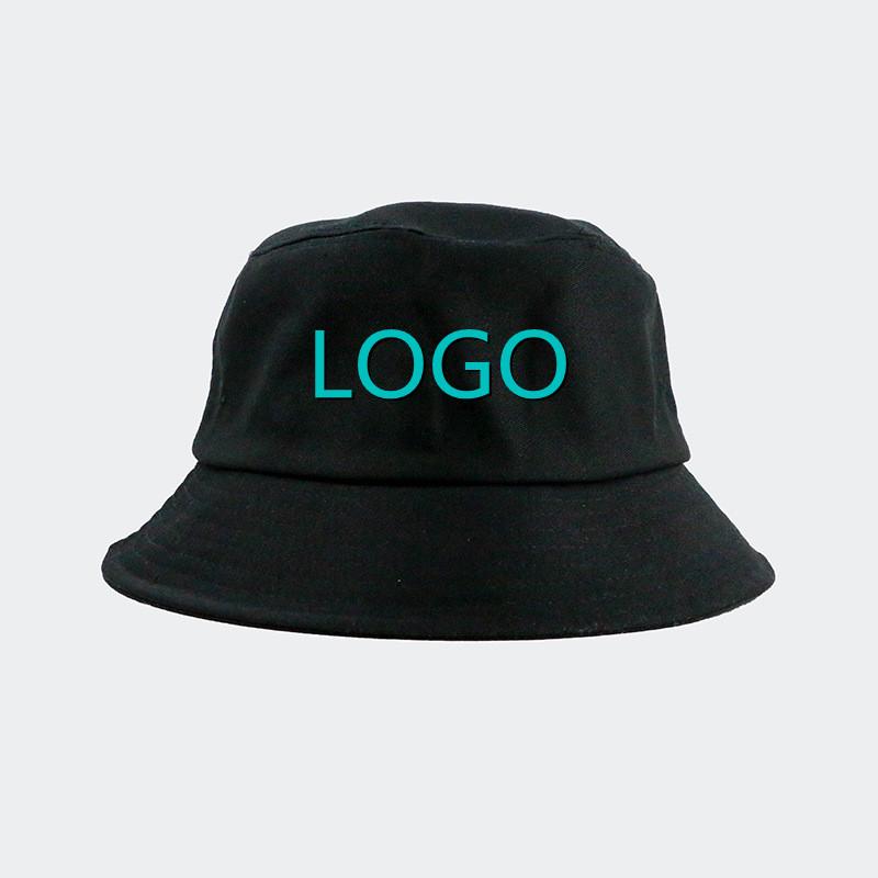 Custom Logo Summer Solid Color Foldable Bucket Hats For Women Beach Sun Cap Outdoor Fisherman Caps Unisex Sunscreen Panama Hat