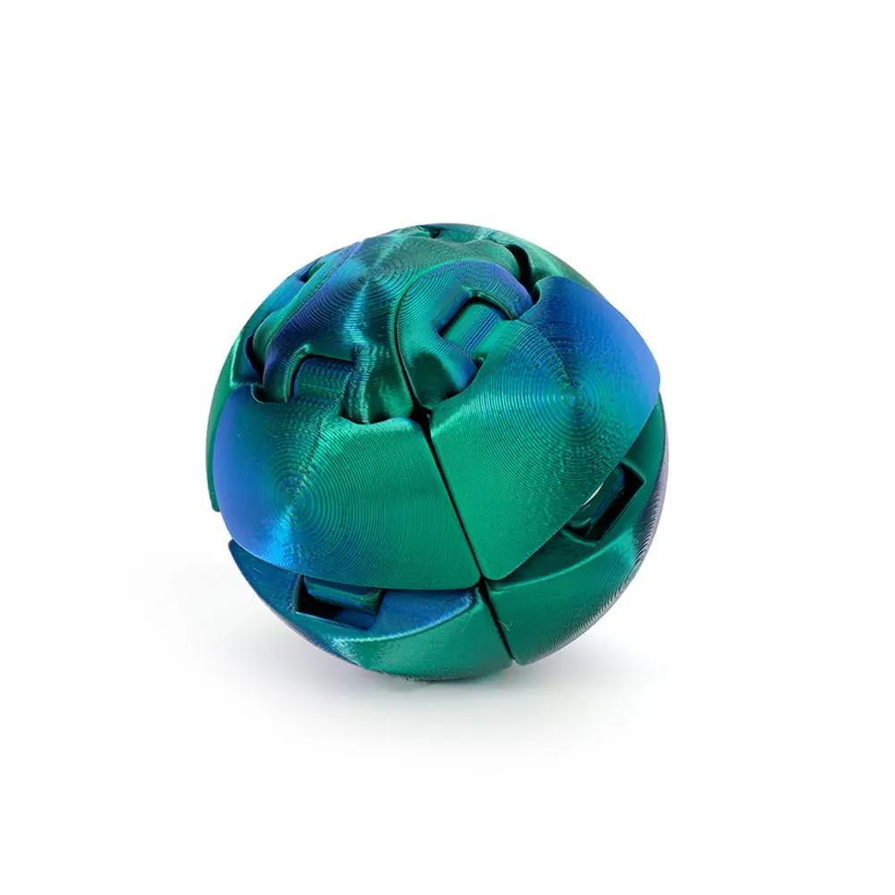 Fidget Toy 3D Printed Twistsphere Fidget Toy Gradient Gear Liquid Flow Ball With Rotating Design Anxiety Relief Toys