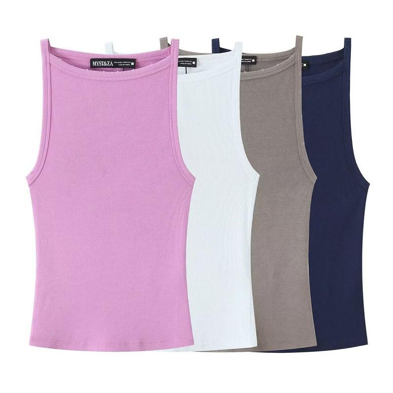 2026 Womens Ribbed Slim Fit Camisole Sexy Sleeveless Top Layering Or Outfits