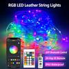 USB Port RGB LED String Fairy Lights Smart Bluetooth App Control Christmas Light New Year Party Decor Holiday Lighting