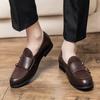 Moda Brytania Retro Męskie Formalne Lakierowane Skórzane Sukienkowe Szpiczasty Nosek Biznesowe Oksfordy Monk Strap Obuwie Ślubne na Bal Maturalny