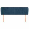 Maison Exclusive - Tête de lit avec oreilles Bleu foncé 147x23x78/88 cm Velours