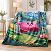 Kirby Flannel Throw Blanket Soft Warm Cozy For Sofa Bed Indoor Home Bedroom Use