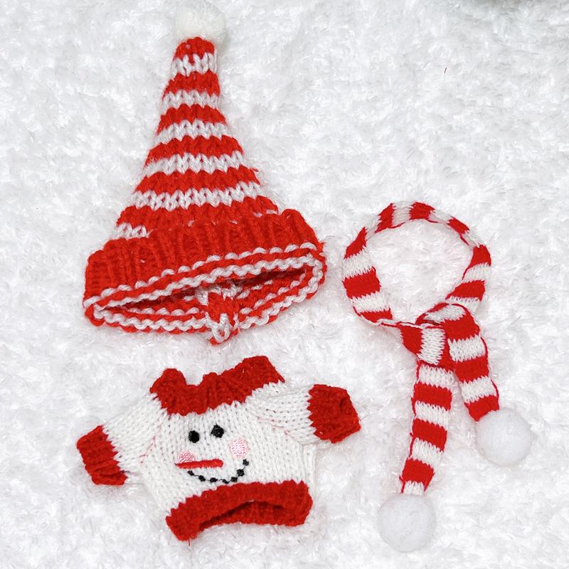 Labubu 17cm Christmas Doll Clothes: First & Second Gen Sit-Sit Party Sweater