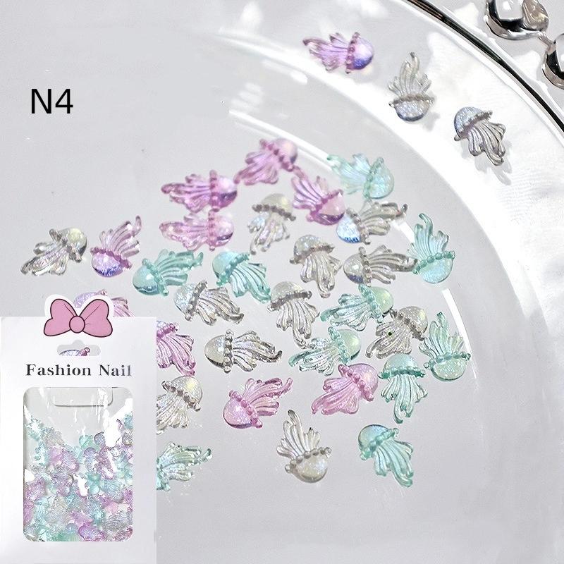 

50 шт. смола летний океан нейл-арт шармы 3D ракушка морская звезда раковина медуза бусины ювелирные изделия для ногтей маникюр декор шарм для ногтей as the picture
