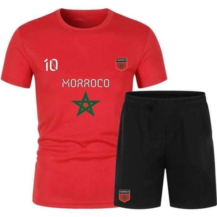 Morocco Men's Football Shorts and Jersey Set - Red