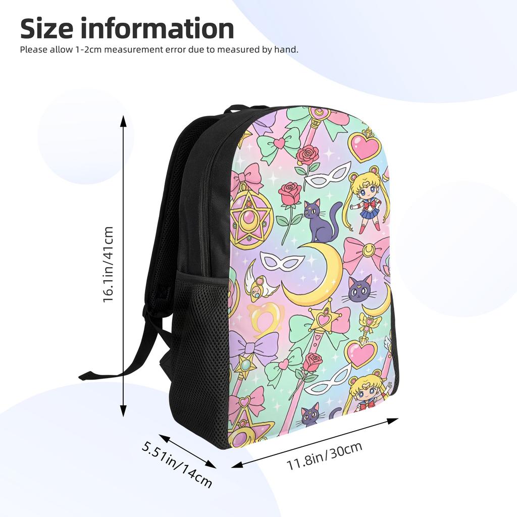 Sailors Moon Backpack Outdoor Backpacks Girl Custom Soft High School Bags Stylish Rucksack