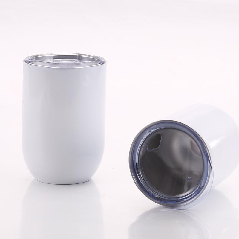 12Oz Eggshell Cup Pro 304 Stainless Steel Sublimation Coated Egg Cup Creative U-Shaped Red Wine Glass