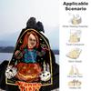 1pc Halloween Horror Outdoor Blanket Lightweight Flannel, Soft & Warm, All Season Use for Sofa, Outdoor, Camping, Living Room, Office, Chair