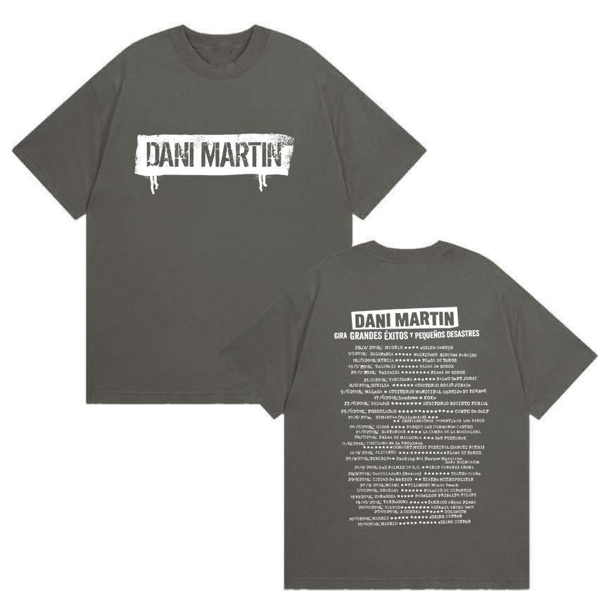 Rock Band Dani Martin Tour 2026 Print T Shirt Mens Vintage Gothic Short Sleeve Tshirts Hip Hop ONeck Oversized Cotton Tshirt
