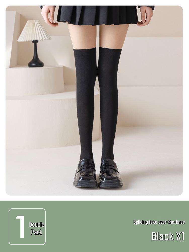 

Женские сексуальные летние чулки с цветными блоками - Шелковистые белые колготки выше колена, устойчивые к затяжкам One Size