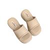 Small Person Increases Height, Thick-soled Cool Slippers, Women's Shoes Wear Summer Muffin Soles, Sandals Are Versatile, and Black One-word Drag Shoe