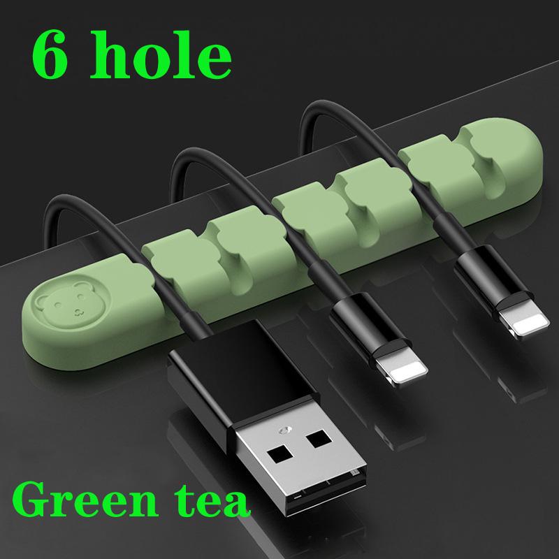 Silikon-USB-Kabel-Organizer, Kabelaufwicklung, ordentliche Schreibtisch-Management-Clips, Kabelhalter für Maus, Kopfhörer, Kabel-Organizer