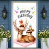 Kindergeburtstag Hintergrund Weißer Kaninchen Charakter Tier Feier Banner Party Foto Hintergrund Grüner Hintergrund Banner