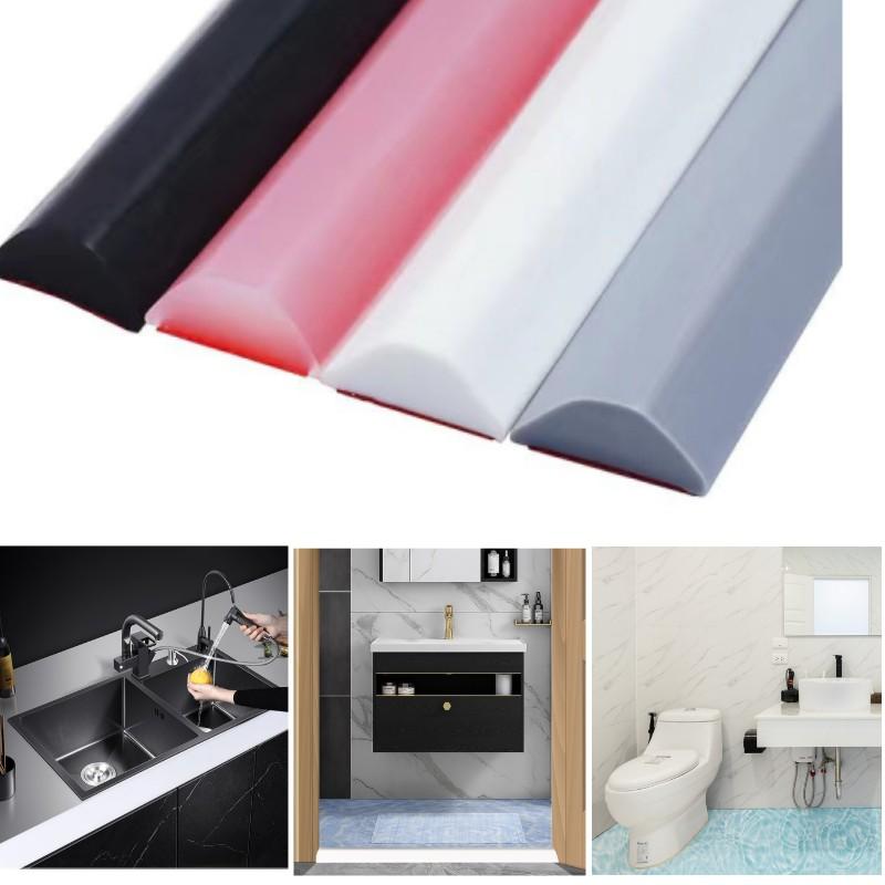 Bathroom Water Stopper Water Retaining Bendable Strip Dry &Wet Separation Silicone Seal Strip Blocker Shower Dam Flood Barrier