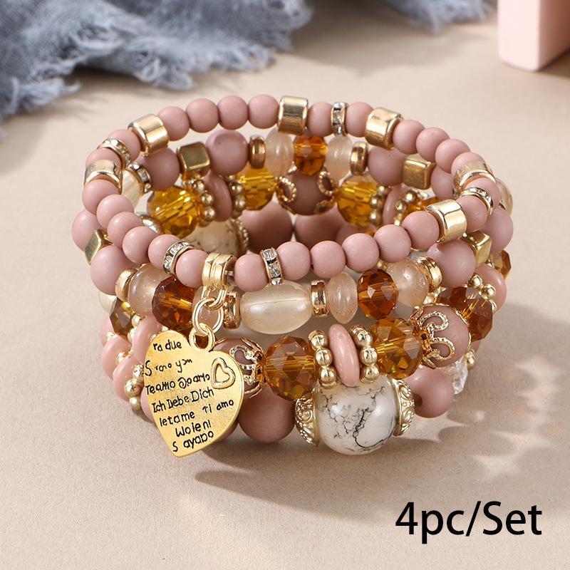 Bohemian bracelet creative tassel multi-layer beaded bracelet