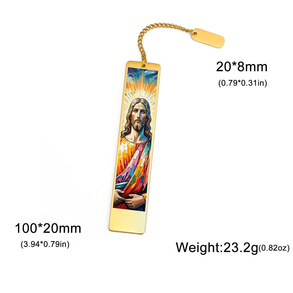 Exquisite Flower Star Sky Metal Bookmark Stainless Steel Jesus Bookmark Reading Accessory Study Stationery Valentine's Day Gifts