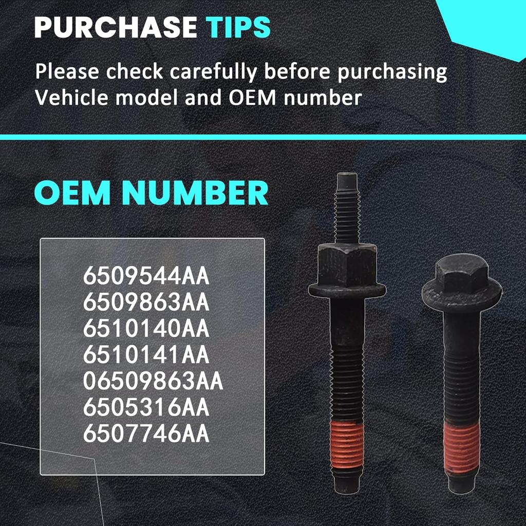 Exhaust Manifold Bolt & Nuts Compatible with Dodge Challenger Charger Durango 09-18 Ram 1500 2500 Pickup 09-10 Chrysler Aspen 300 Jeep Commander