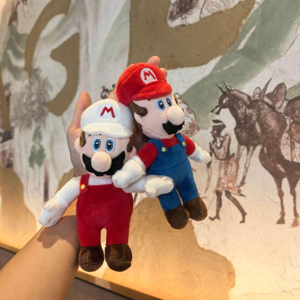 Mario Bros Cartoon Plush Keychain Pendant