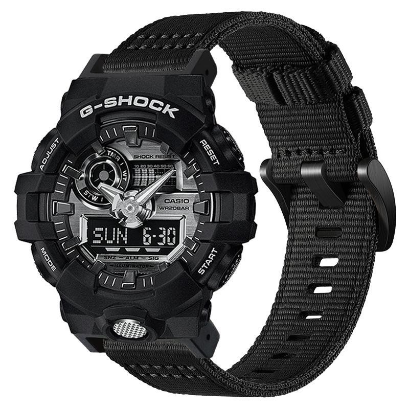 16mm Travel Loop Nylonarmband für Casio Uhr G-SHOCK GA110 100 120 GA900 GA2100 DW-5600 GW-B5600 GW-M5610 Sportband Zubehör