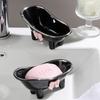 1pc Adorable bow-tie soap box, creative bathtub-shaped soap holder.