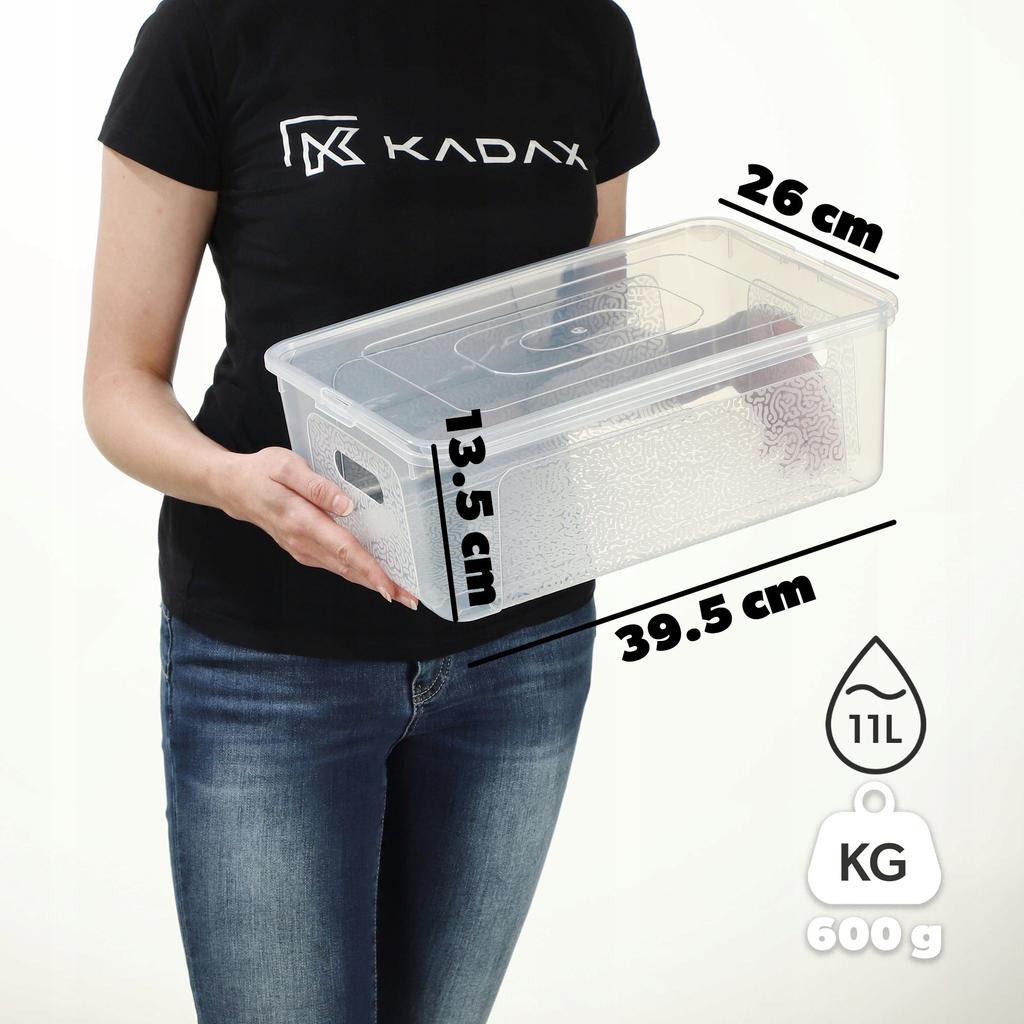 KADAX Plastic Container with Lid Transparent Lockable Box Organizer