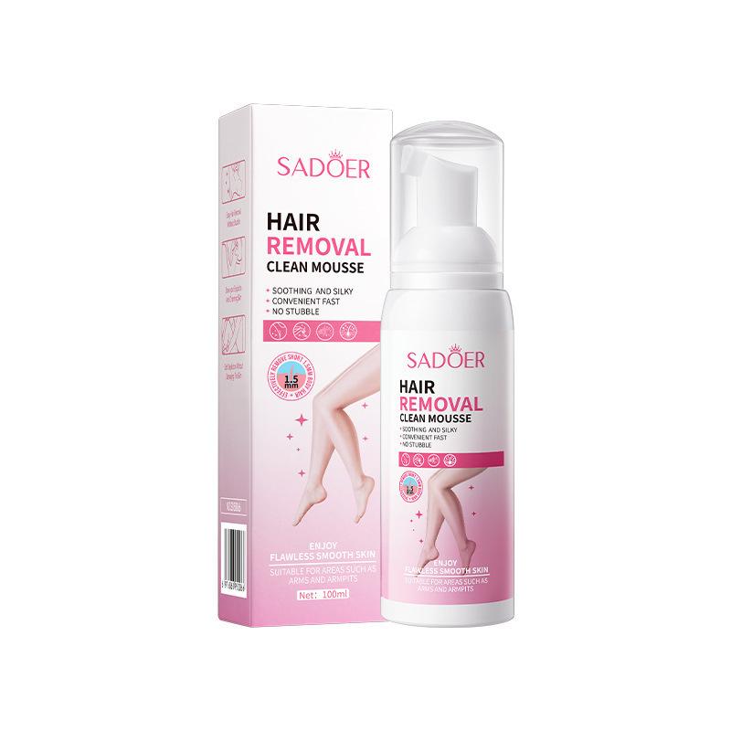 Mousse Depilatório 100gSADOER Depilação Não Irritante Sedoso Limpeza Pele Creme Depilatório