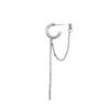 Fenny Waterproof Versatile Popular Chain Tassel Dangle C-shaped Hoop Earring No Fade  Stainless Steel Ladies Jewelry