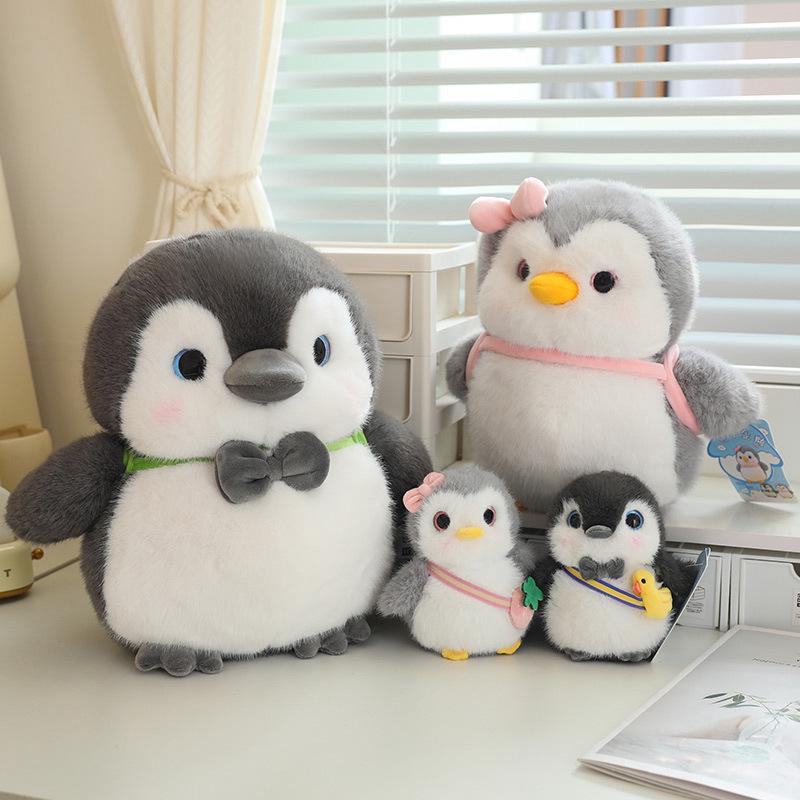 Cross-Border Penguin Backpack with Bowknot Plush Toy Figure