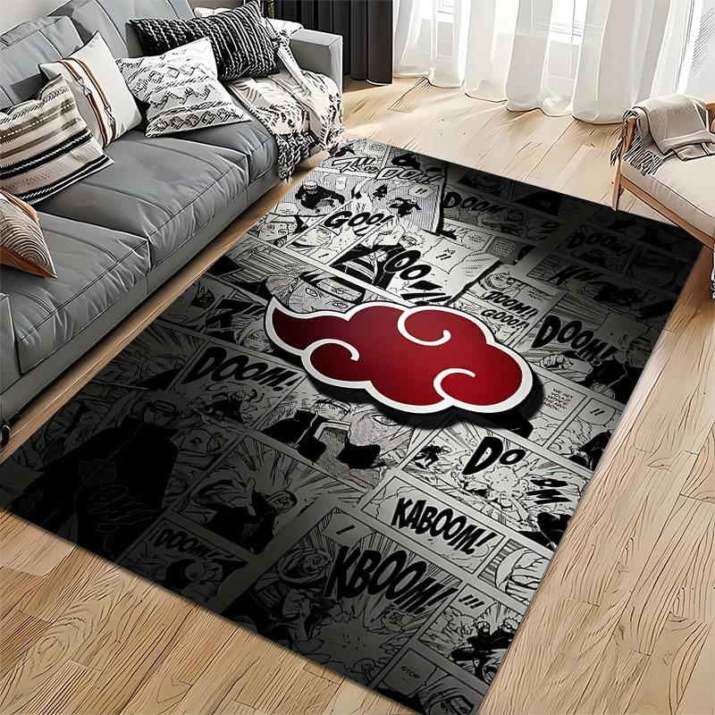 Akatsuki Wolken Manga Stil Teppich geeignet als rutschfeste Matte für das Wohnzimmer oder Schlafzimmer Sofa