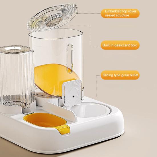 Automatic Pet Feeder 2-in-1 Pet Food Feeder And Water Dispenser Large Capacity Cat Feeding Station for Small Medium Cats Dogs