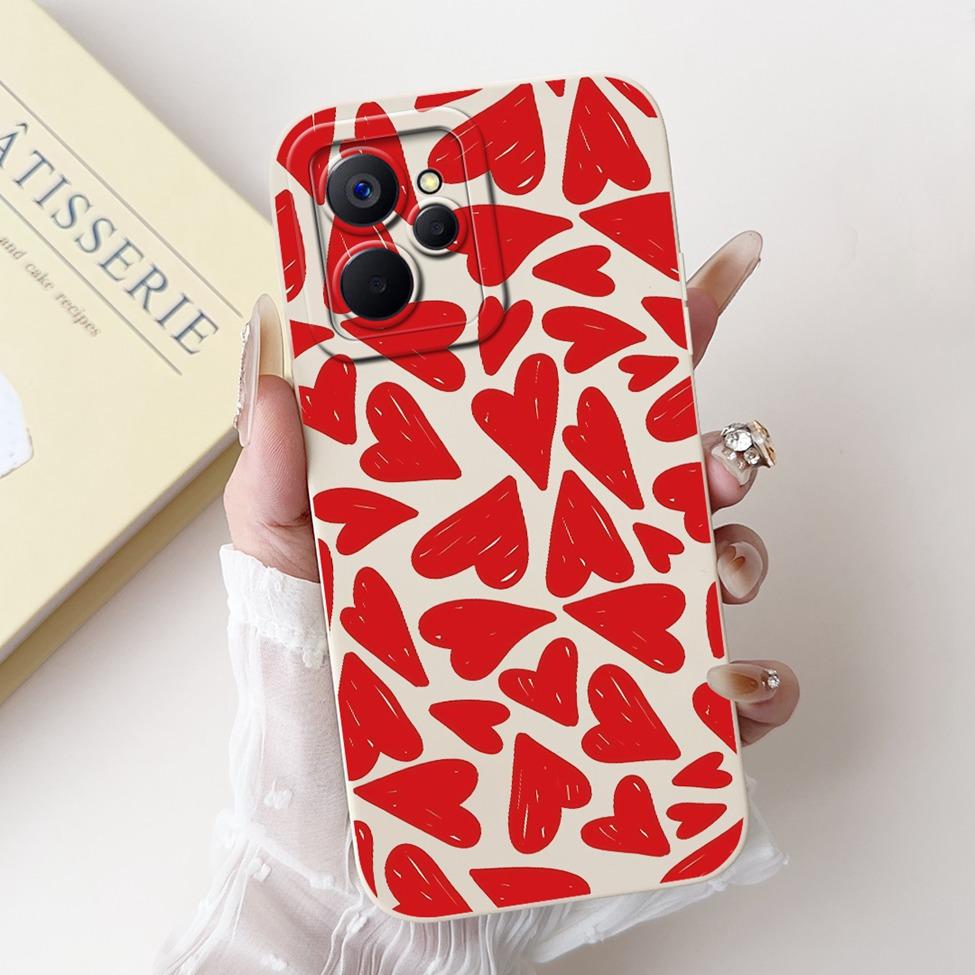 For Realme10 5G China RMX3663 Cover For Realme 10 5G Case Silicone Luxury Fashion Flowers Kawaii Cute Cat Shockproof Phone Case