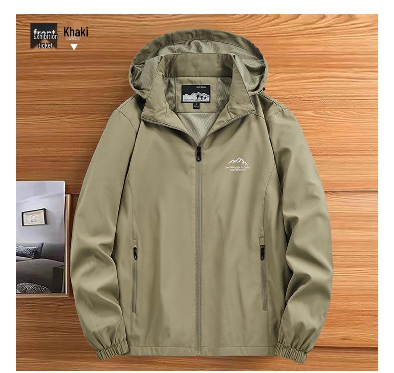 Men's Hooded Waterproof Windbreaker Jacket