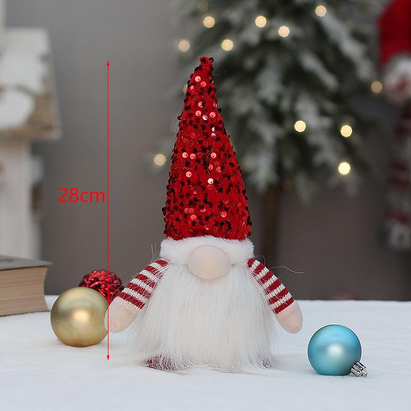 

Luminous Rudolph Sequin Doll Christmas Ornament красный