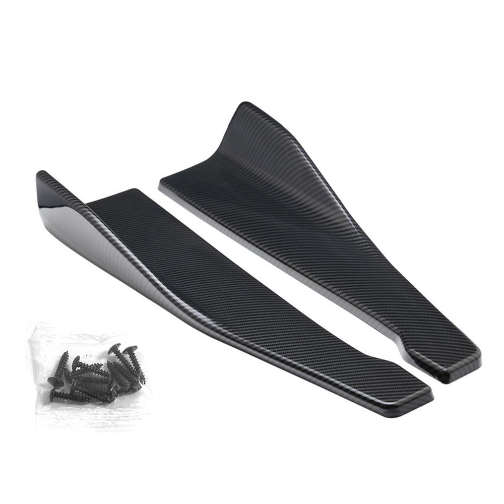 1 Pair Universal Car Rear Bumper Lip Trim Protector 35/48cm Car Side Skirt Cover Car Corner Bumper Guards with Screws
