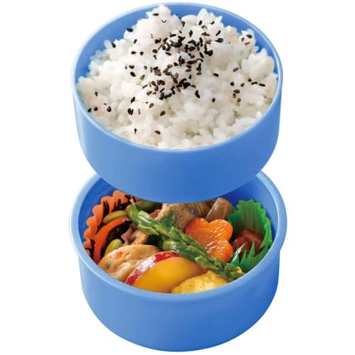 Skater Lunch Box Disney Retro Mickey Mouse 500ml 2 Tier Round Antibacterial Made in Japan ONWR1AG-A