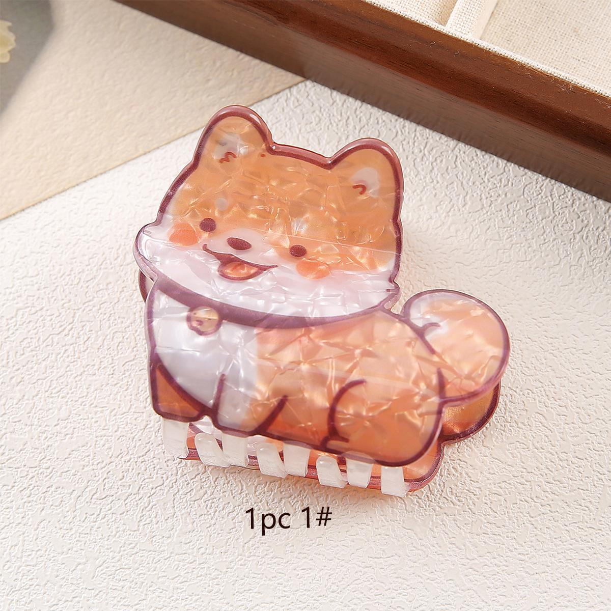 

1 шт. акриловая мультяшная живая щенок заколка для волос милый зажим-акула после хвостика заколка для волос все подходящие аксессуары для волос