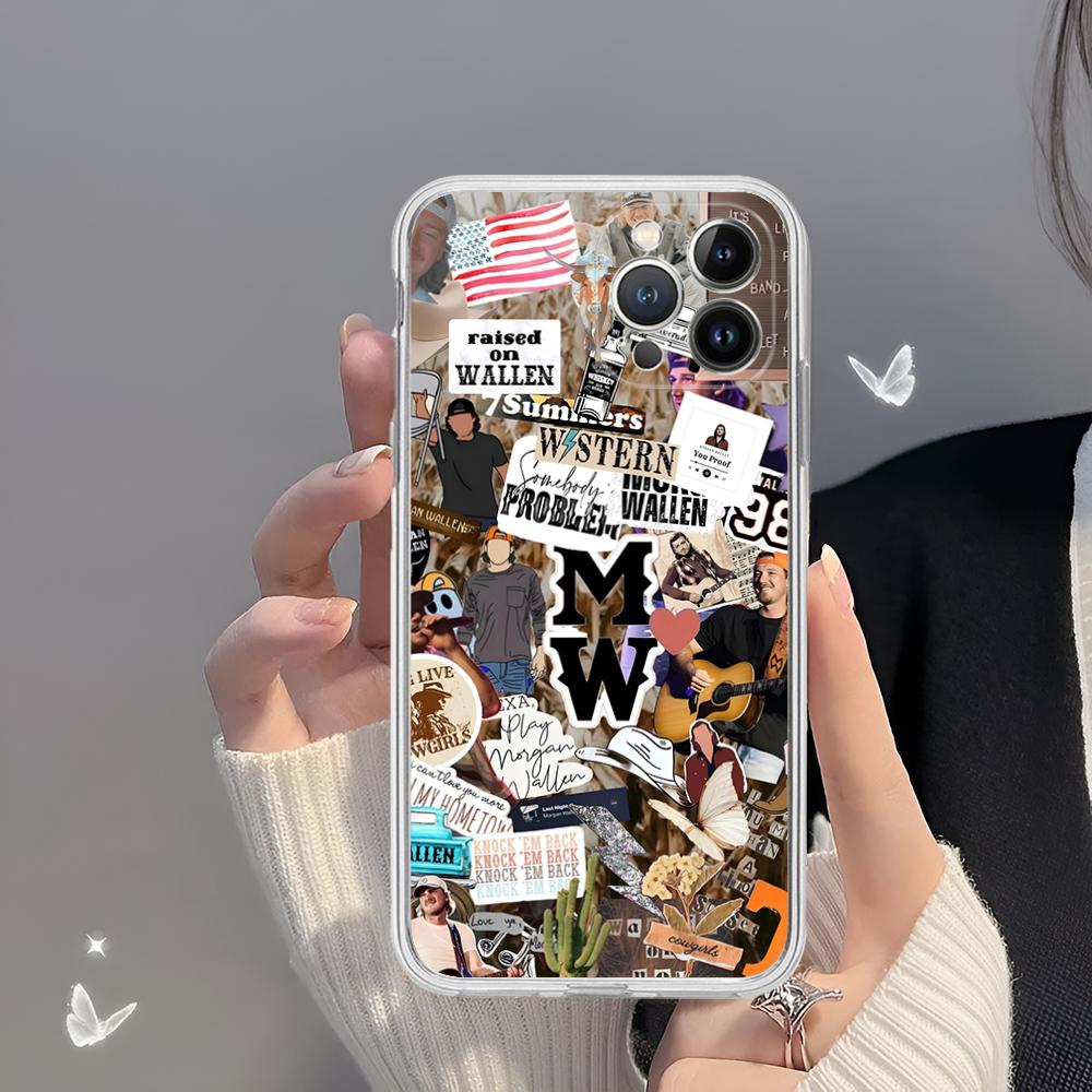 

M-Morgan Wallen Phone Case for iPhone 16 15 8 7 6 6S Plus X SE XR XS 14 11 12 13 Mini Pro Max Mobile Case iPhone 11