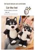 Curious Grey Wolf Cartoon Plush Toy: Children's Birthday Gift & Home Decoration Sleep Companion