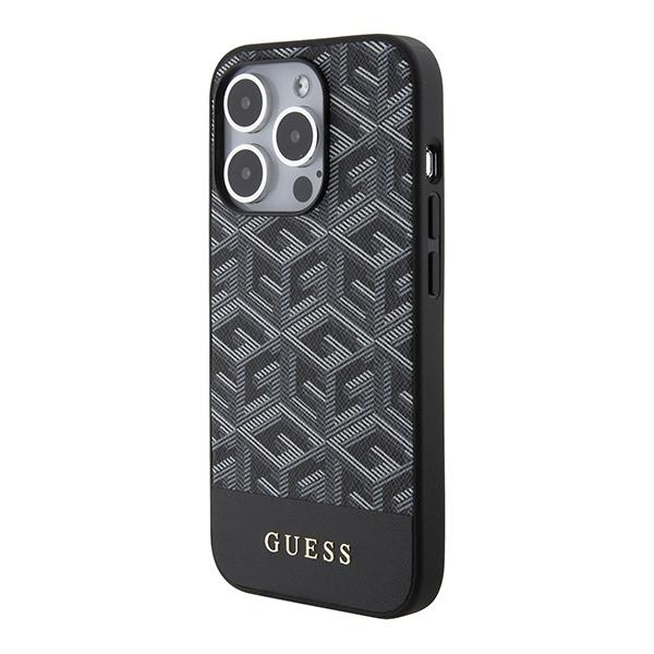 Guess Guhmp15Lhgcfsek Iphone 15 Pro 6.1 Czarny/Black Hardcase Gcube Stripes Magsafe