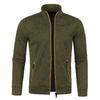 And Winter Men's Zipper Knitted Sweater Long Sleeved Thin Velvet Top Jacket