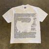 Pure Cotton Cat Print Tshirt With Cute European Lettering Unisex Y2k Summer Cute Custom Streetwear Short Sleeve Top