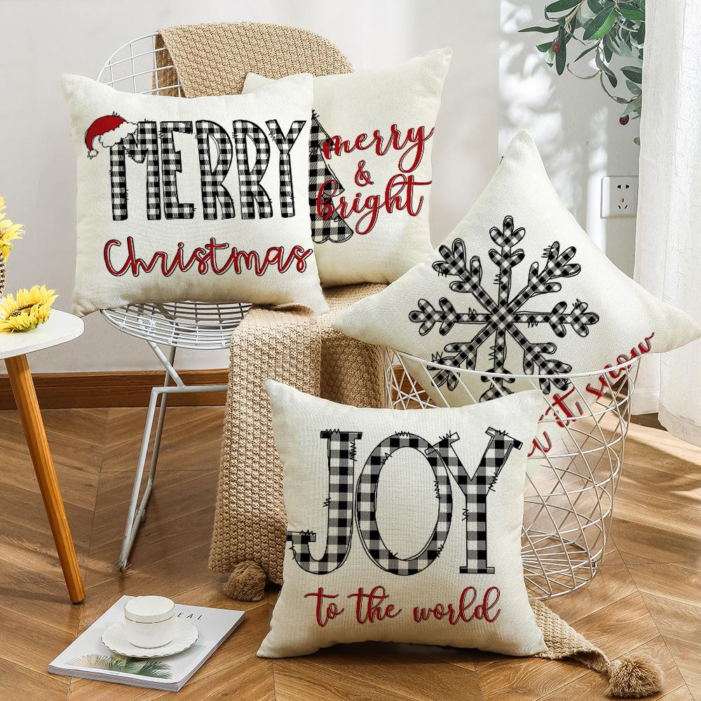 New Red Christmas Pillow Case Christmas Red Sofa Living Room Pillow Case Home New Style