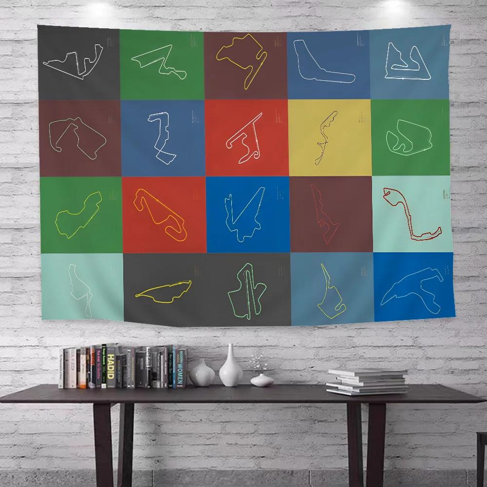 F1 Track Hanging Bohemian Tapestry Hanging Tarot Hippie Wall Rugs Dorm Home Decor