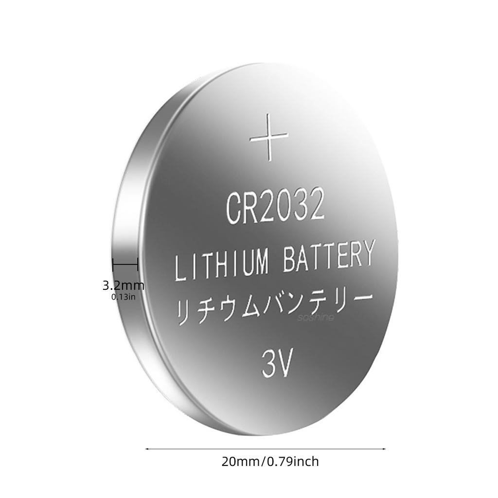 Long-lasting CR2032 Button Cell Battery 3V for Automotive Remote Control Stable and Durable Button Coin Cell Batteries