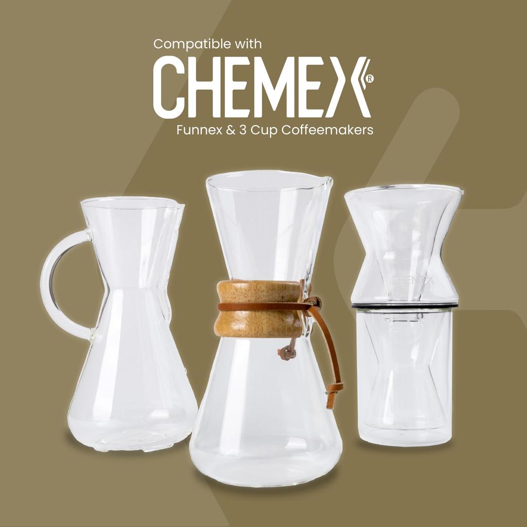 CHEMEX 3-cup Coffee Maker Filter Paper Bonded Type 100 Sheets (FP-2)