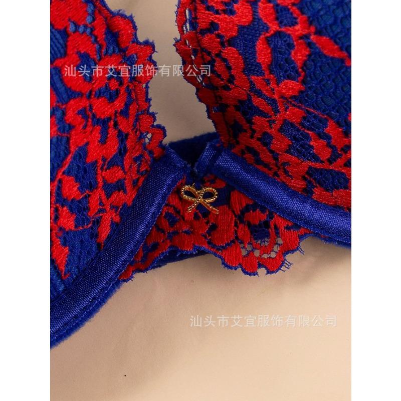 Sutien Push-Up cu Balene, Stil Francez, din Dantelă, pentru Femei