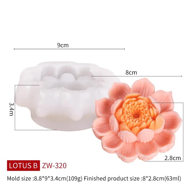 DIY Peach Blossom Candle Silicone Mold Peach Blossom Soap Silicone Mold Flower Gypsum Resin Silicone Mold Christmas Gift