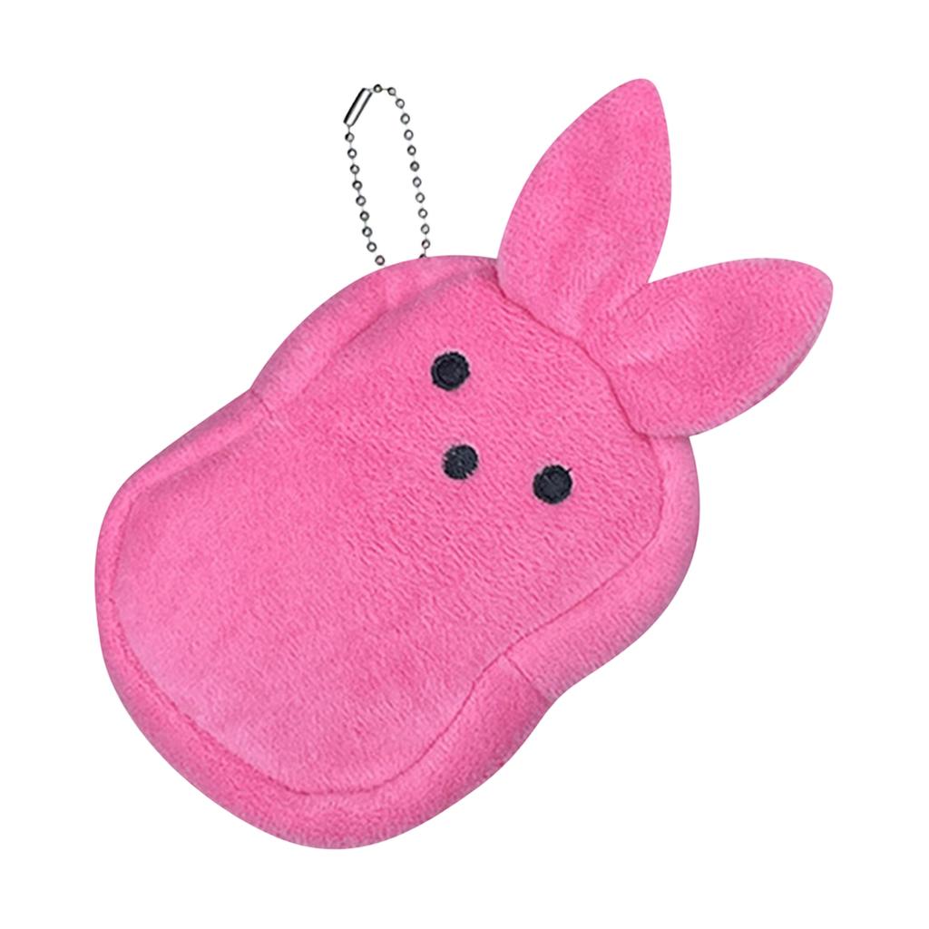 6-pack Färgrik Plysch Myntplånbok Söt Färgglad Docka Kreativ Barns Myntplånbok Skolväska Hänge Mode Förvaringsväska