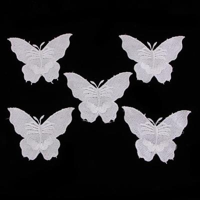 5 pezzi di patch ricamato a forma di farfalla da cucire per sposa